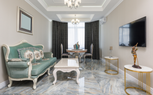 living room with furniture
