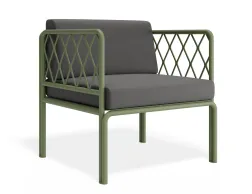 P 1v2 Seville Loungechair Greenframe Darkgreycushion