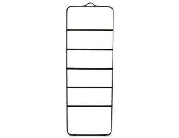 Black Norm Towel Ladder with five horizontal rungs, rounded corners and a hanging loop