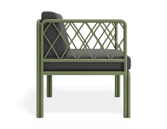 P 3v2 Seville Loungechair Greenframe Darkgreycushion