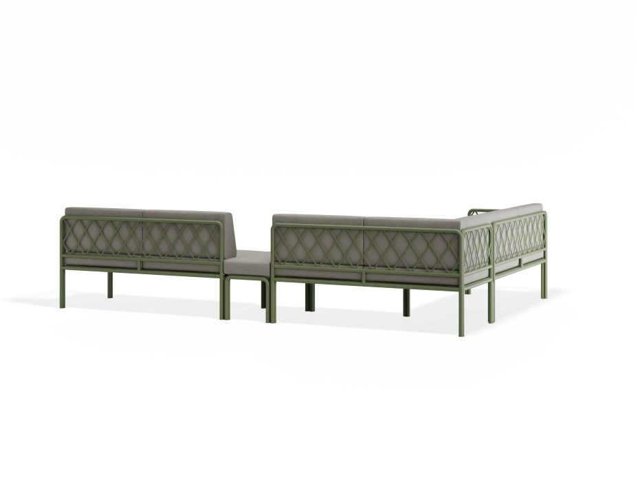 Sevillev2 Configi Greenframe Lightgreycushion Cushionextension