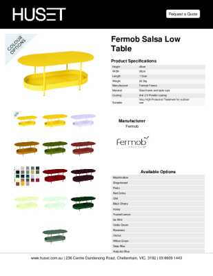 Tear Sheet: Fermob Salsa Low Table 