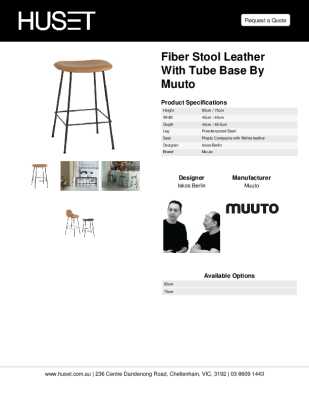 Tear Sheet: Fiber Stool Leather with Tube Base by Muuto
